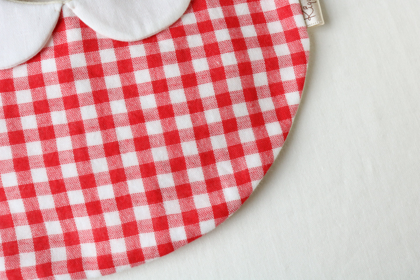 Red gingham check Bib