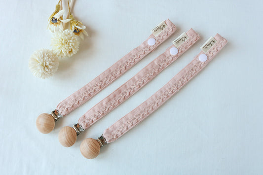 Mauve pink dummy clip