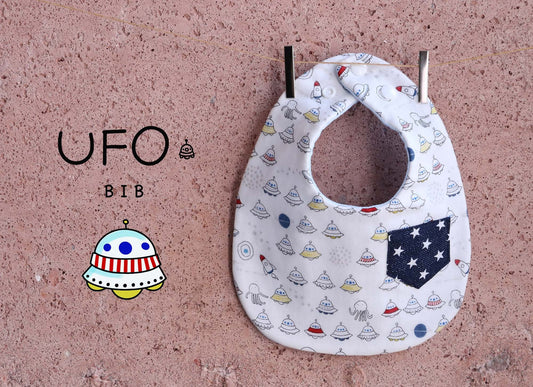 UFO bib with decorative pocket