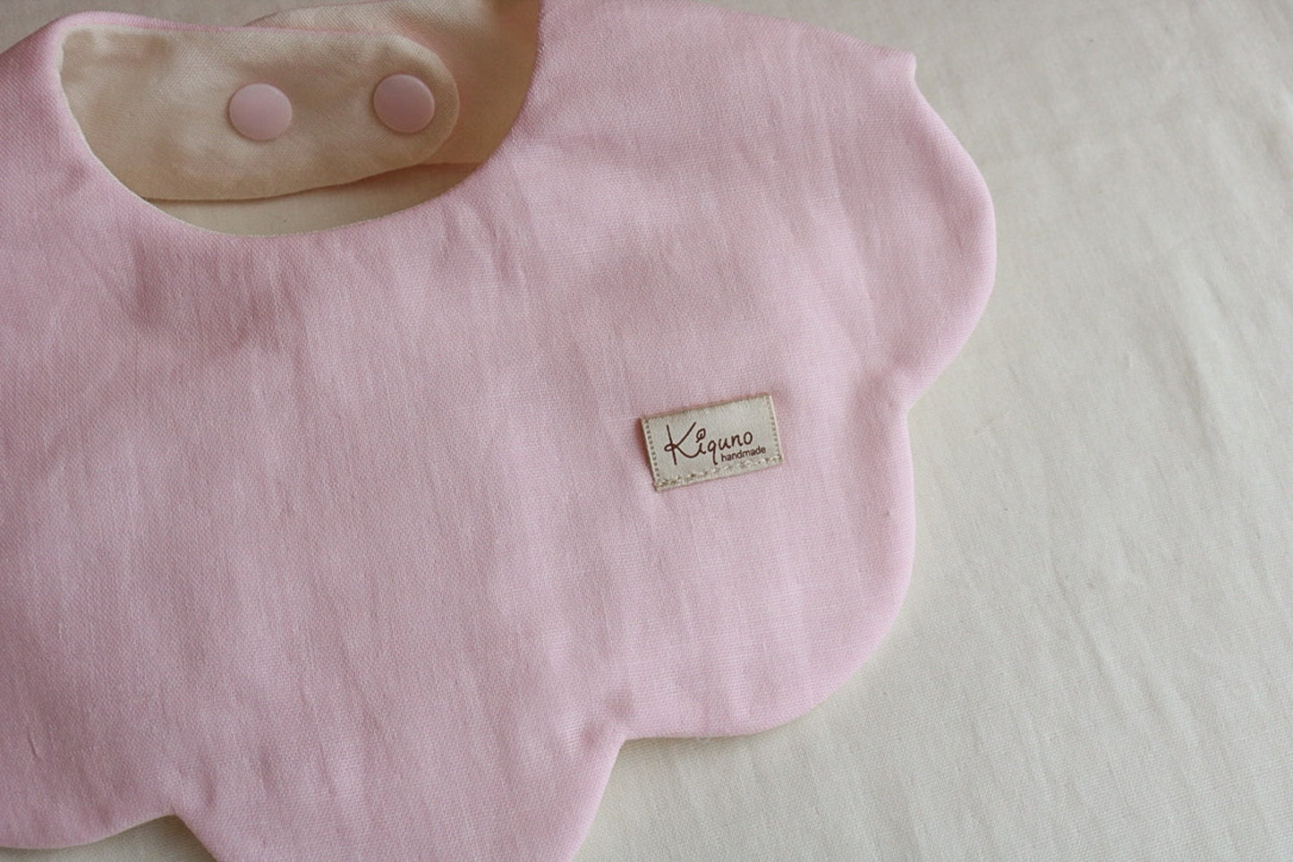 Baby Pink Scalloped Bib