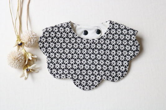 Elegant Black scalloped bib