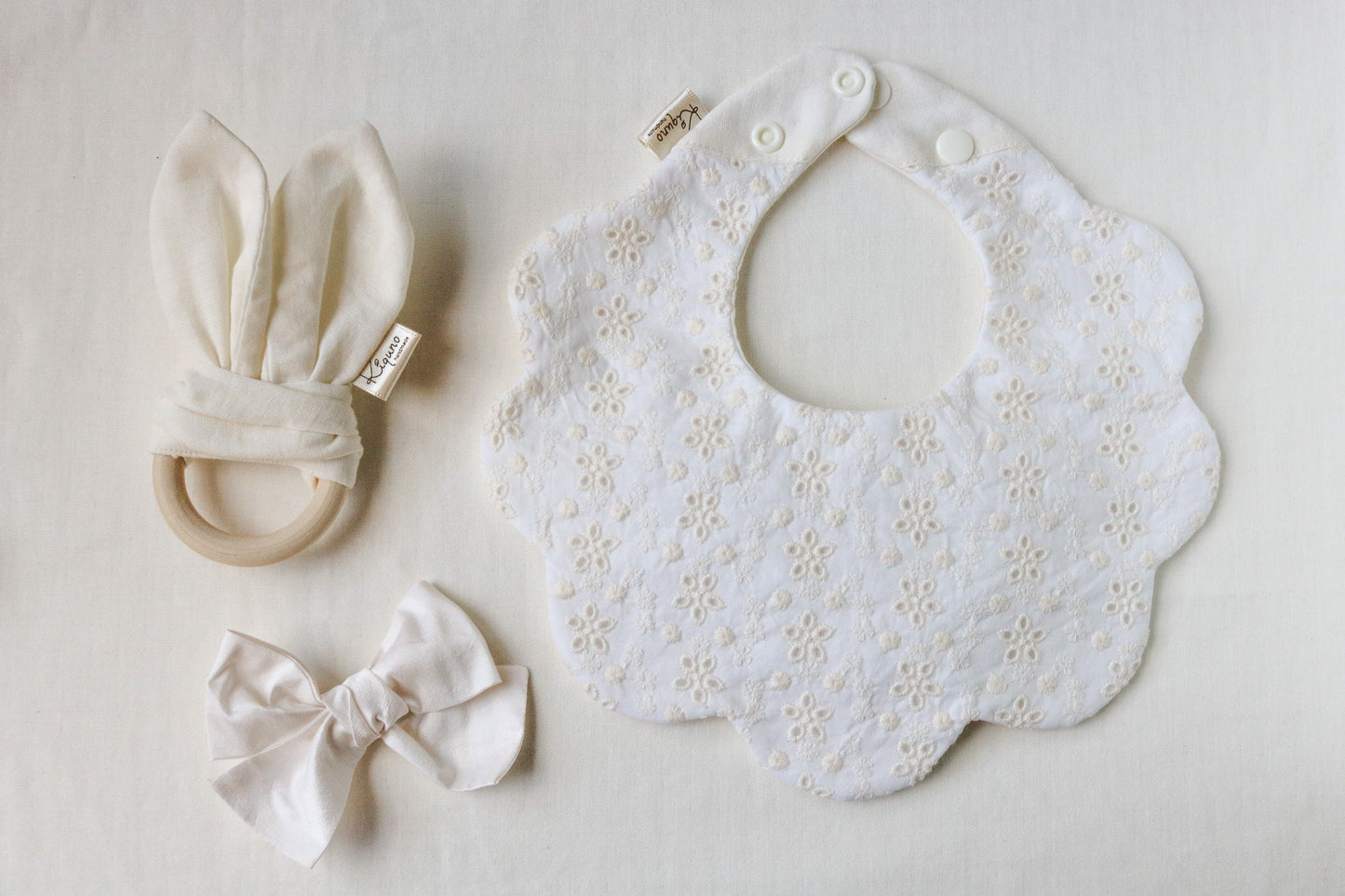 White Scalloped Bib