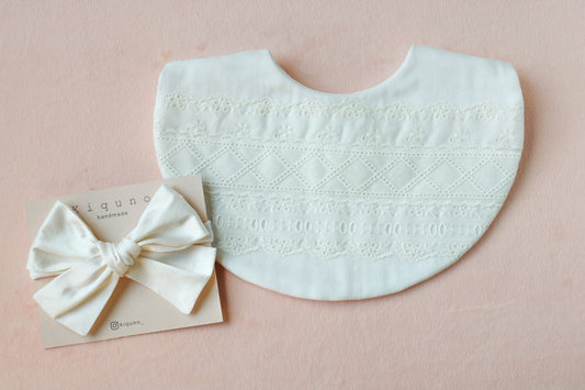 Double layered lace bib