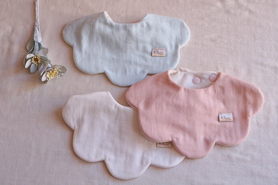 Pastel colored Scalloped Bib